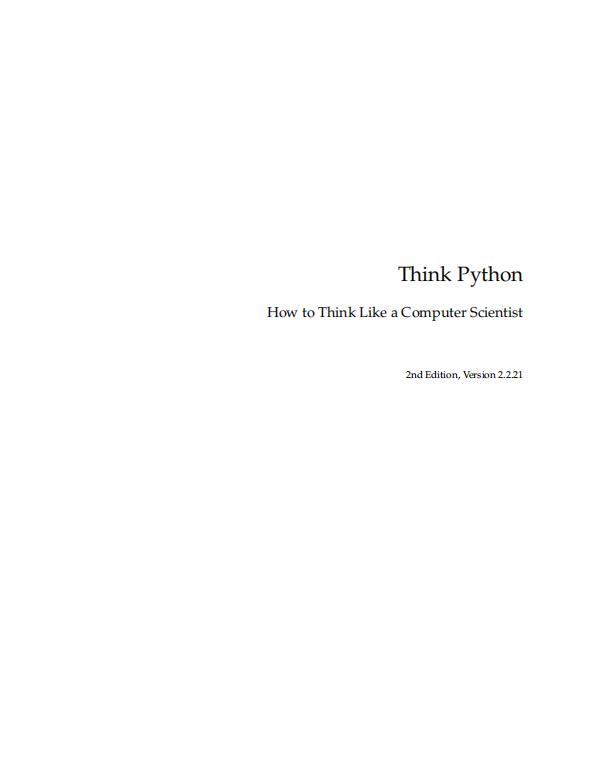 think python 第二版 PDF 下載 圖1