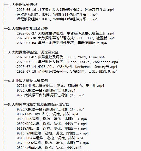 大數(shù)據(jù)運(yùn)維實(shí)戰(zhàn) 視頻教程 下載   圖1